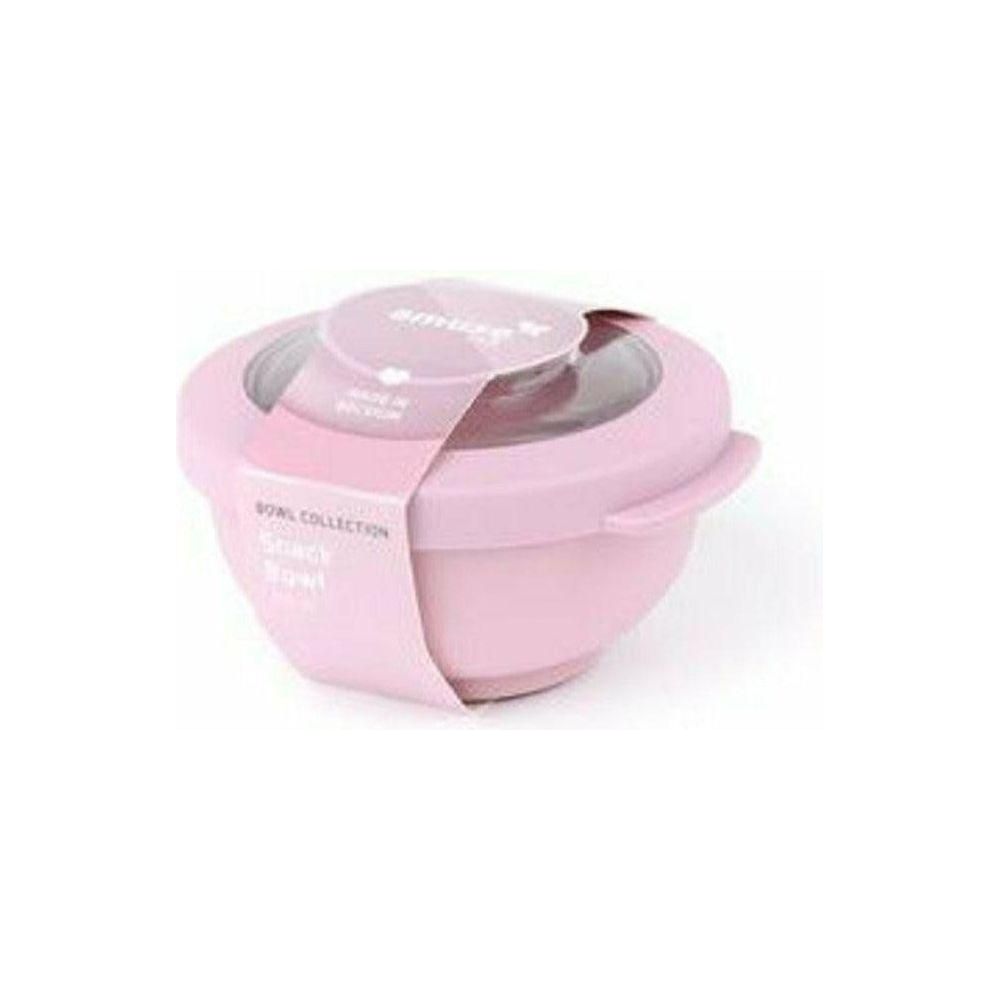 Auslaufsichere Frischhalte und Lunch Schüssel mit Sicht-Deckel, 200 ml (Rosa)