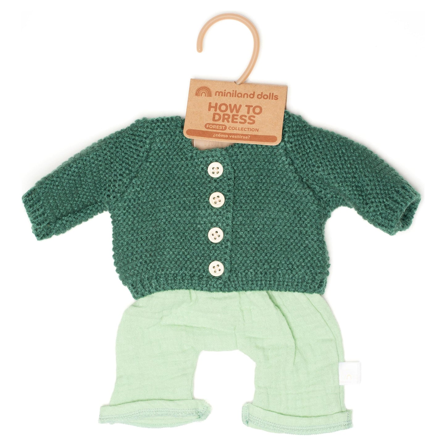 Light Gray Kleiderset: Forest Jungen Set 38cm von Miniland