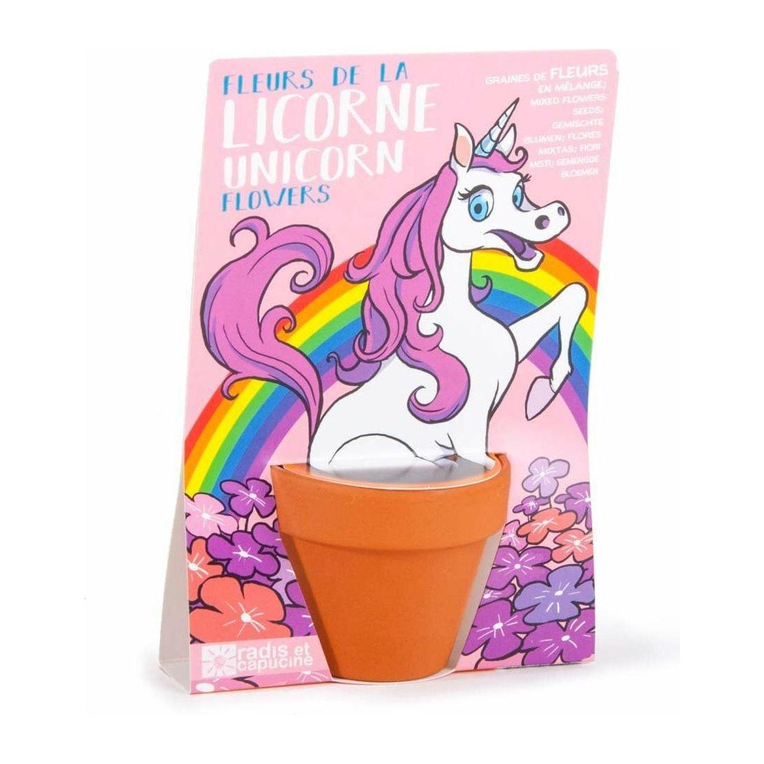 Misty Rose Einhorn Bio Blumenmischung im Topf