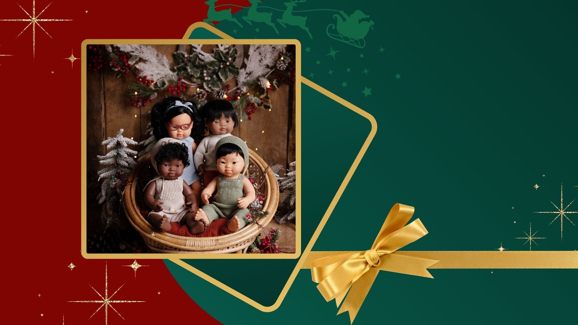 Entdecke vielfältige Puppen und liebevolle Geschenkideen zu Weihnachten. Inklusive Produkte, die jedes Kind feiern – jetzt im Kidsimply Holiday Shop.