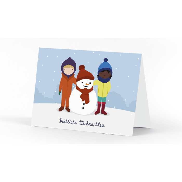 Lavender Weihnachtsklappkarte Schneemann
