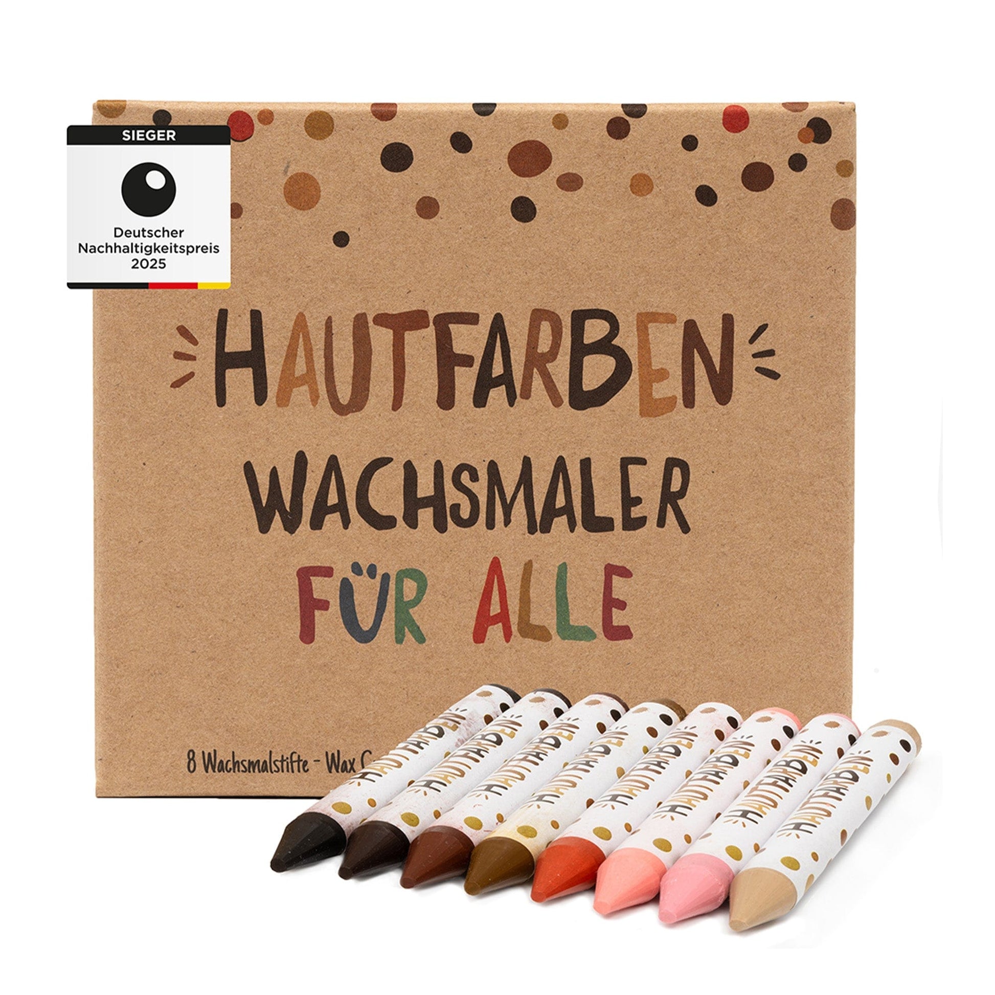 Rosy Brown 8 Hautfarben-Wachsmalerstifte oder 8 Skin Tones Crayons