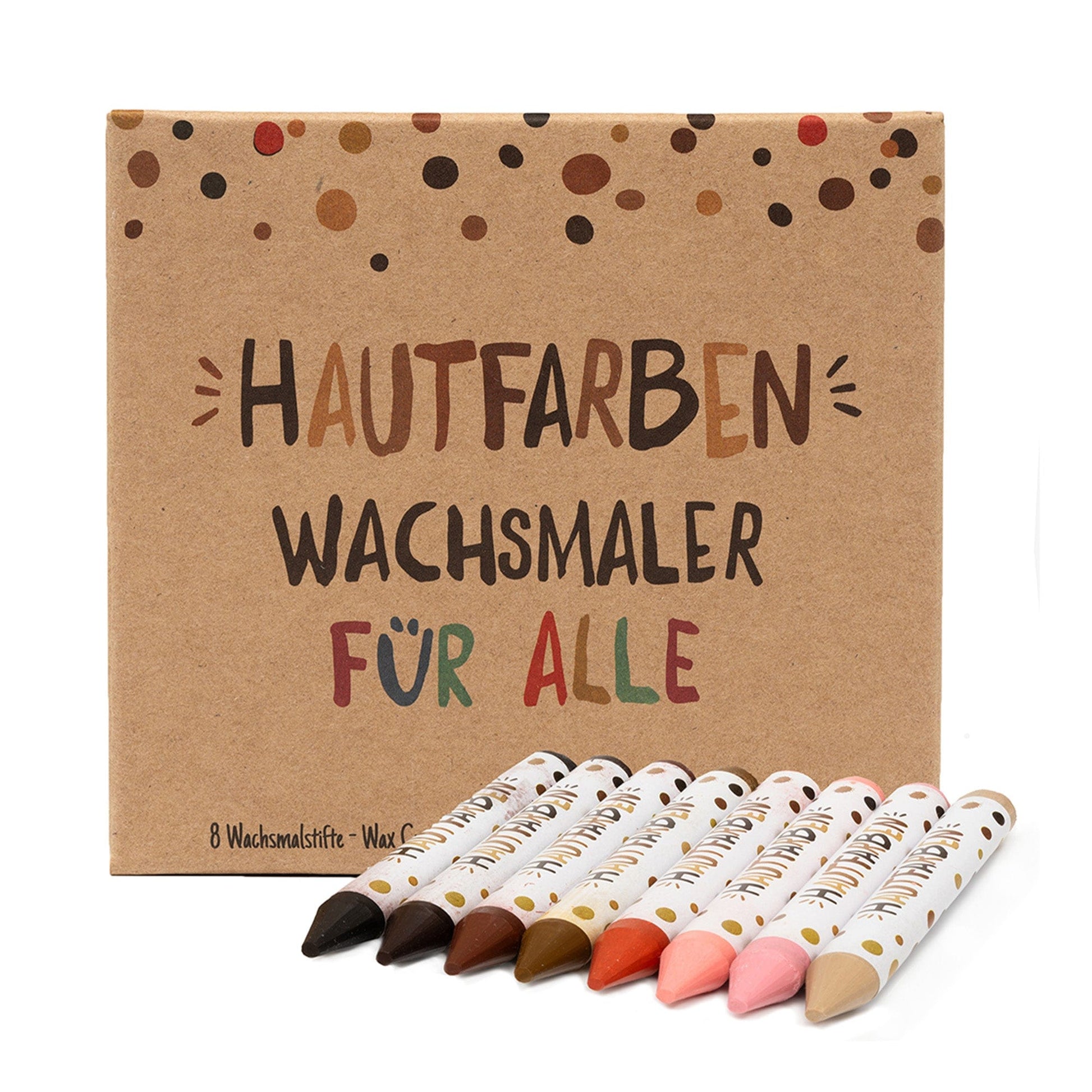 Rosy Brown 8 Hautfarben-Wachsmalerstifte oder 8 Skin Tones Crayons