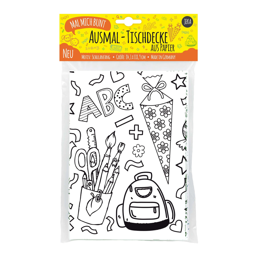 Ausmal-Tischdecke aus Papier "Schulanfang"