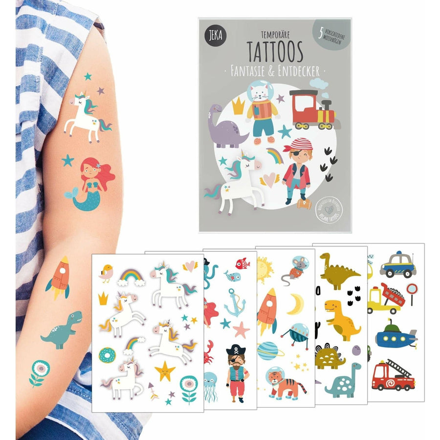 Kindertattoo Set Fantasie & Entdecker
