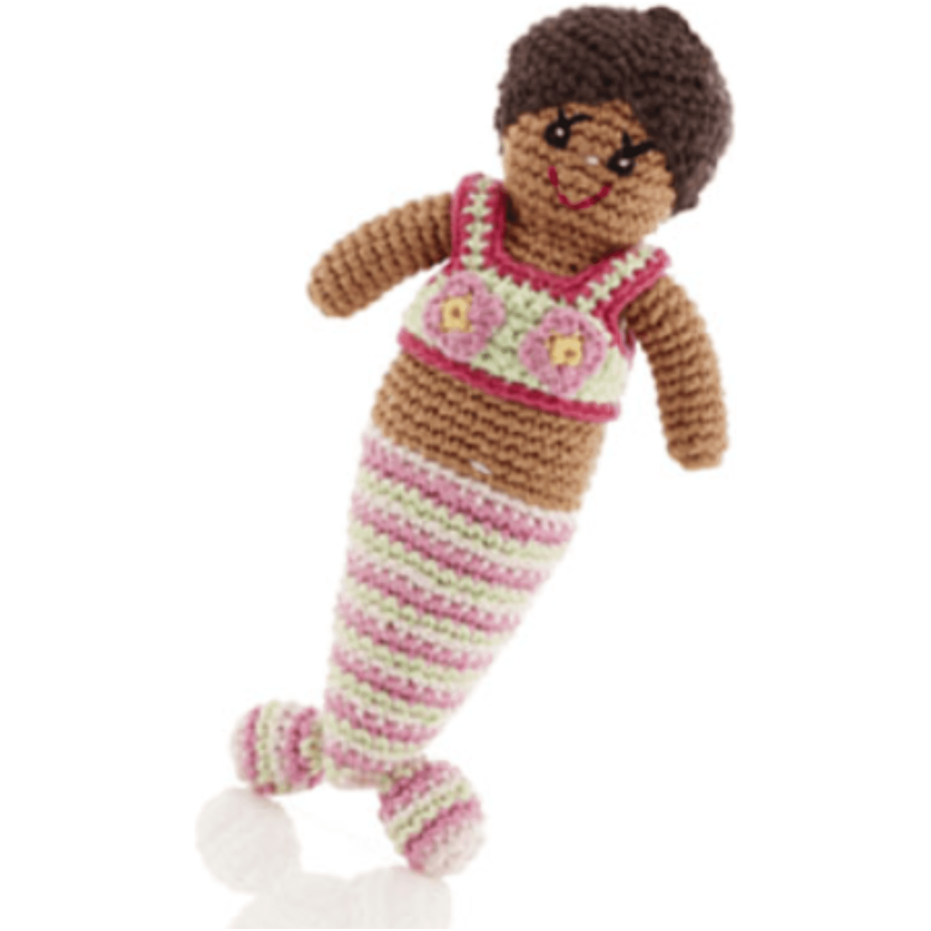 Gray Pebble: Rosa & Creme Meerjungfrau mit und ohne Rasselfunktion