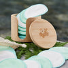18 wiederverwendbare Abschminkpads | inkl Aufbewahrungsbox aus Bambus | 100% Bio Baumwolle - Kidsimply GmbH