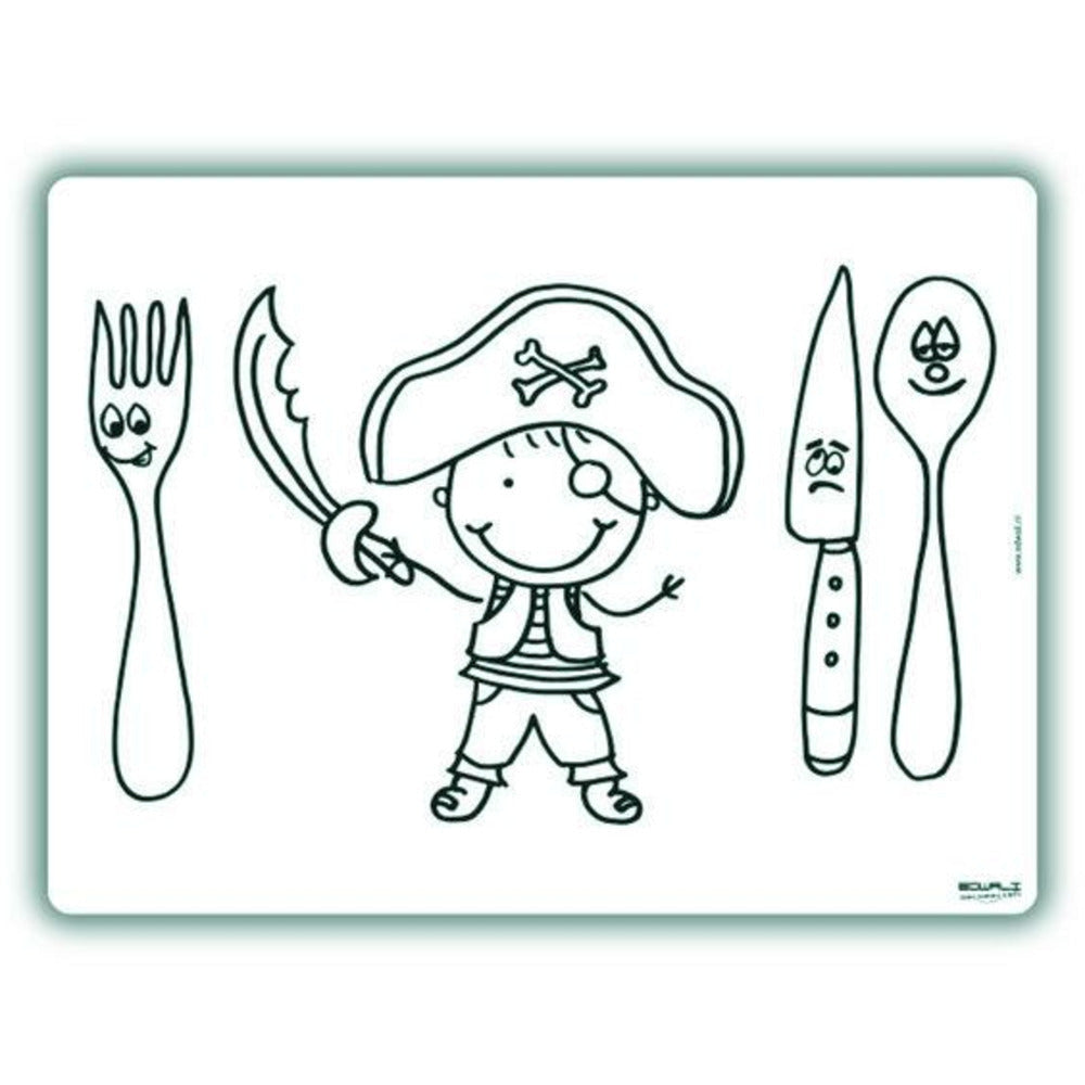 Malbares Tischset Pirat - Kidsimply GmbH