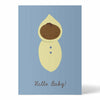 Postkarte Hallo Baby von ellou -  verschiedene Varianten zur Auswahl, blau, beige und orange - Kidsimply GmbH
